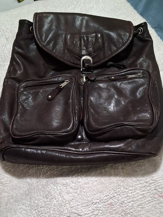 Canyon Outback Other - Canyon Outback Dark Brown Leather Backpack with Front Pockets